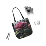 Rose Pink Flower Gothic Fantasy Shoulder Tote Bag