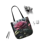 Rose Pink Flower Gothic Fantasy Shoulder Tote Bag