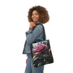 Rose Pink Flower Gothic Fantasy Shoulder Tote Bag