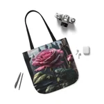 Rose Pink Flower Gothic Fantasy Shoulder Tote Bag