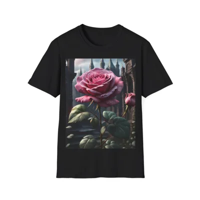 Rose Pink Flower Gothic Fantasy T-Shirt