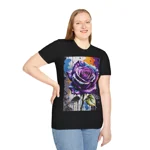 Rose Purple Blue Graffiti Flower T-Shirt