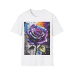 Rose Purple Blue Graffiti Flower T-Shirt