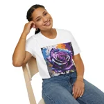 Rose Purple Blue Graffiti Flower T-Shirt