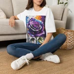 Rose Purple Blue Graffiti Flower T-Shirt
