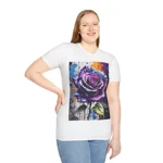 Rose Purple Blue Graffiti Flower T-Shirt
