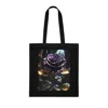 Rose Purple Flower Dark Gothic Cotton Shopping Tote Bag