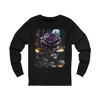 Rose Purple Flower Dark Gothic long Sleeve T-Shirt