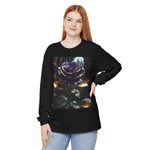 Rose Purple Flower Dark Gothic long Sleeve T-Shirt