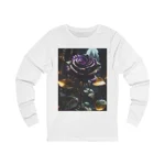 Rose Purple Flower Dark Gothic long Sleeve T-Shirt
