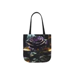 Rose Purple Flower Dark Gothic Shoulder Tote Bag