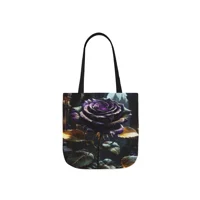 Rose Purple Flower Dark Gothic Shoulder Tote Bag