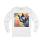 Russian Blue Cat Cute Watercolor Long Sleeve T-Shirt Russian Blue Cat Cute Watercolor Long Sleeve T-Shirt