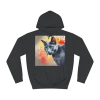 Russian Blue Cat Cute Watercolour Hoodie
