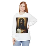 Sacred Heart of Black Jesus Long Sleeve T-Shirt