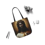 Sacred Heart of Black Jesus Shoulder Tote Bag