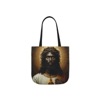 Sacred Heart of Black Jesus Shoulder Tote Bag
