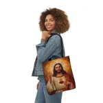 Sacred Heart of Jesus Shoulder Tote Bag