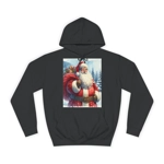 Santa Claus And Sack Of Gifts Watercolour Hoodie