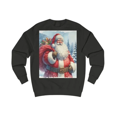 Santa Claus And Sack Of Gifts Watercolour Sweatshirt