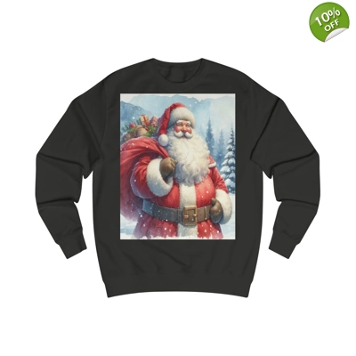 Santa Claus And Sack Of Gifts Watercolour Sweatshirt