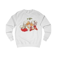 Vintage Christmas Santa Kissing Mrs Claus Sweatshirt