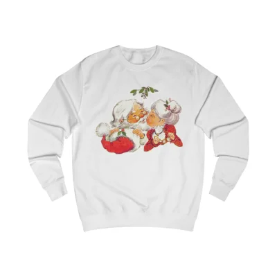 Vintage Christmas Santa Kissing Mrs Claus Sweatshirt