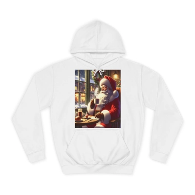 Santa In Coffee Shop Hoodie