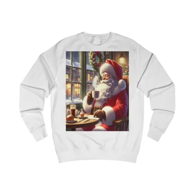 Santa In Coffee Shop Sweatshirt