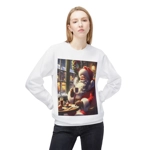 Santa In Coffee Shop Sweatshirt