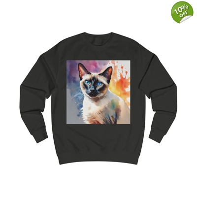 Siamese Cat Cute Watercolor Sweatshirt