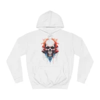 Spooky Skull Watercolour Painting Hoodie