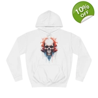 Spooky Skull Watercolour Painting Hoodie