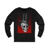 Skull in Top Hat Long Sleeve T-Shirt