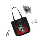 Skull in Top Hat Shoulder Tote Bag