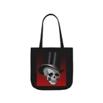 Skull in Top Hat Shoulder Tote Bag