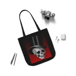 Skull in Top Hat Shoulder Tote Bag