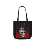 Skull in Top Hat Shoulder Tote Bag
