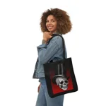 Skull in Top Hat Shoulder Tote Bag