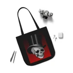 Skull in Top Hat Shoulder Tote Bag