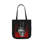 Skull in Top Hat Shoulder Tote Bag