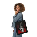 Skull in Top Hat Shoulder Tote Bag