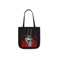 Skull in Top Hat Shoulder Tote Bag