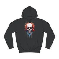 Spooky Skull Watercolour Painting Hoodie