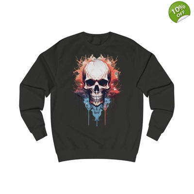 Spooky Skull Watercolour Painting Sweatshirt