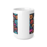 Skull With Magic Toadstools And Flowers Coffee Mug