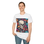 Skull With Magic Toadstools And Flowers T-Shirt