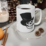 Skull With Top Hat And Cigar Coffee Mug