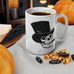 Skull With Top Hat And Cigar Coffee Mug