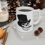 Skull With Top Hat And Cigar Coffee Mug